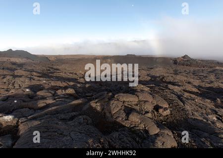 Une photo le long du sentier du Piton de la Fournaise à la Réunion Banque D'Images