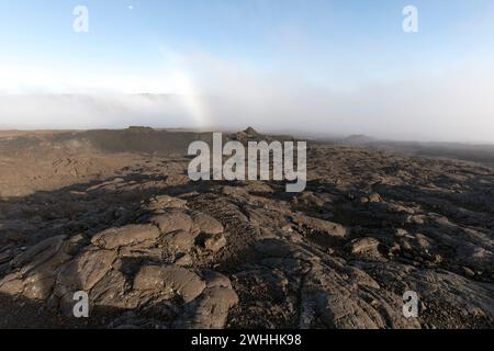 Une photo le long du sentier du Piton de la Fournaise à la Réunion Banque D'Images