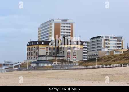 Immeuble à la plage, Sylt Banque D'Images