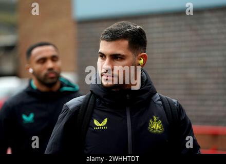 Bruno Guimaraes de Newcastle United arrive au stade avant le match de premier League au City Ground de Nottingham. Date de la photo : samedi 10 février 2024. Banque D'Images