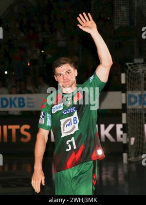 Le joueur de handball néerlandais Kay Smits SC Magdeburg à son adieu le 8 juin 2023 Banque D'Images