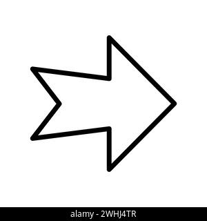 vecteur de contour de flèche droite Illustration de Vecteur