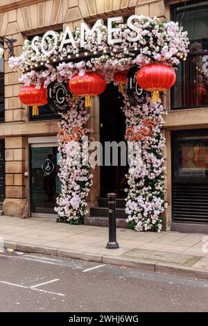 Grosvenor Soames Casino, Chinatown, Manchester, organisé pour célébrer le nouvel an chinois 2024. Banque D'Images