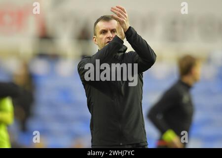 Reading, Angleterre. 10 février 2024. Nathan Jones, directeur de Charlton Athletic, après le pari Sky, EFL League One match entre Reading FC et Charlton Athletic. Kyle Andrews/Alamy Live News Banque D'Images