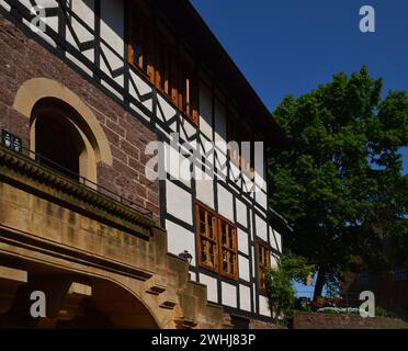 Château historique Wartburg près de la ville Eisenach, Thuringe Banque D'Images