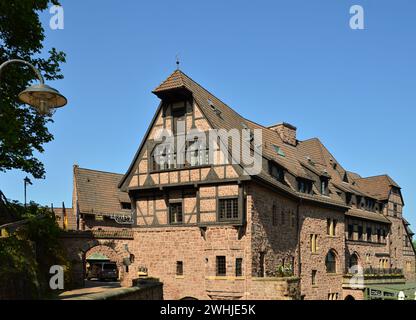 Château historique Wartburg près de la ville Eisenach, Thuringe Banque D'Images