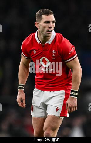 George North of Wales lors du match Guinness 6 Nations 2024 Angleterre vs pays de Galles au Twickenham Stadium, Twickenham, Royaume-Uni. 10 février 2024. (Photo de Craig Thomas/News images) in, le 2/10/2024. (Photo de Craig Thomas/News images/SIPA USA) crédit : SIPA USA/Alamy Live News Banque D'Images