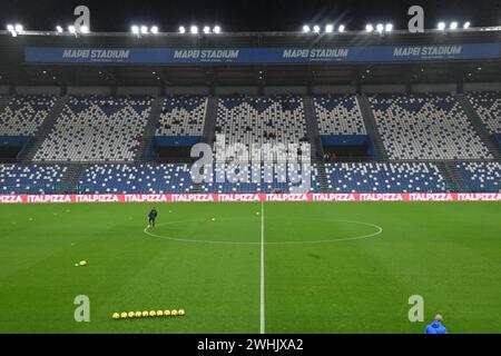 Reggio Emilia, Italie. 10 février 2024. Foto Massimo Paolone/LaPresse 10 Febbraio 2024 - Reggio Emilia, Italia - sport, calcio - Sassuolo vs Torino - Campionato Italiano di calcio Serie A TIM 2023/2024 - Nella foto : panoramica stadio Mapei crédit : LaPresse/Alamy Live News Banque D'Images