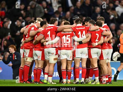 Twickenham, Royaume-Uni. 10 février 2024. Angleterre V pays de Galles, Guinness 6 Nations. Stade de Twickenham. Twickenham. Le pays de Galles se caucus lors du match de rugby Angleterre V pays de Galles dans les 6 Nations Guinness. Crédit : Sport in Pictures/Alamy Live News Banque D'Images