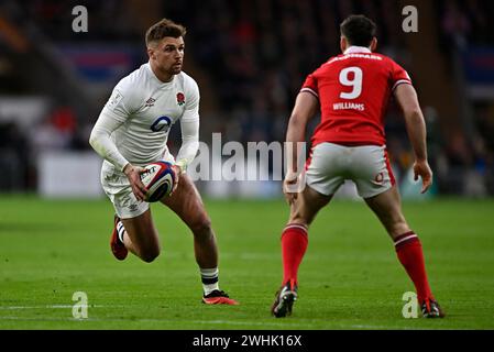 Twickenham, Royaume-Uni. 10 février 2024. Angleterre V pays de Galles, Guinness 6 Nations. Stade de Twickenham. Twickenham. Henry Slade (Angleterre) lors du match de rugby Angleterre V pays de Galles dans les Guinness 6 Nations. Crédit : Sport in Pictures/Alamy Live News Banque D'Images