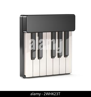 Clavier piano une octave 3D. Banque D'Images