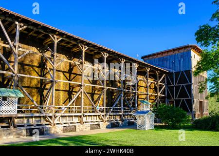 Tour de graduation, bâtiment de graduation, salines, Steinhof, salines inférieures, Bad Kissingen, Rhoen, basse-Franconie, Franconie, Bavière, Allemagne Banque D'Images