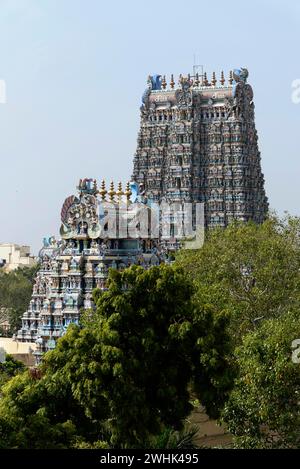 Temple Minakshi, Madurai, Tamil Nadu, Inde du Sud, Inde Banque D'Images