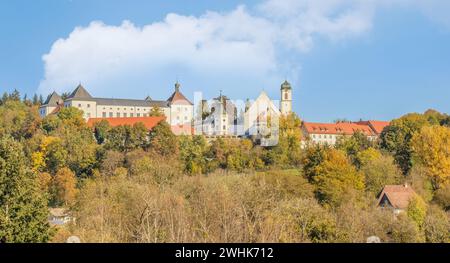 Château de Wolfegg et église paroissiale, district de Ravensburg Banque D'Images