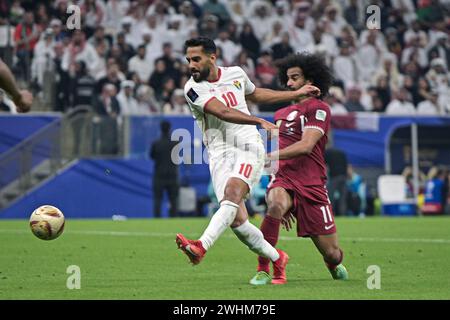 LUSAIL, Qatar. 10 février 2024. Finale de LA COUPE D'ASIE DE l'AFC QATAR 2023 entre la Jordanie et le Qatar au STADE LUSAIL. Crédit : Meng Gao/Alamy Live News Banque D'Images