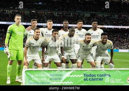 10 février 2024 ; stade Santiago Bernabeu, Madrid, Espagne, football espagnol de la Liga, Real Madrid contre Girona ; Real Madrid à partir de 11 Banque D'Images