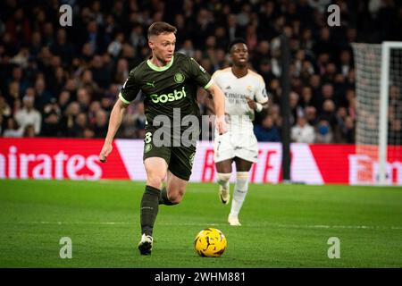 10 février 2024 ; stade Santiago Bernabeu, Madrid, Espagne, football espagnol de la Liga, Real Madrid contre Gérone ; Tsygankov de Gérone Banque D'Images