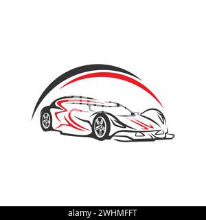 Icône du logo de voiture de sport. Emblèmes des concessionnaires automobiles.EPS 10 Illustration de Vecteur