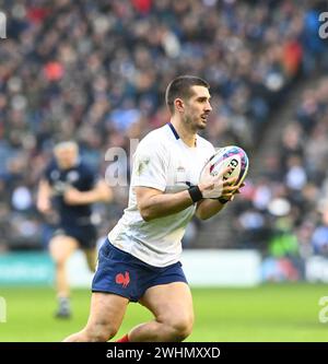 Scottish Gas Murrayfield Stadium. Edinburgh.Scotland.UK. 10th Feb 24.The Famous Grouse 6 Nations Series match Scotland vs France.Thomas Ramos of France Credit : eric mccowat/Alamy Live News Banque D'Images