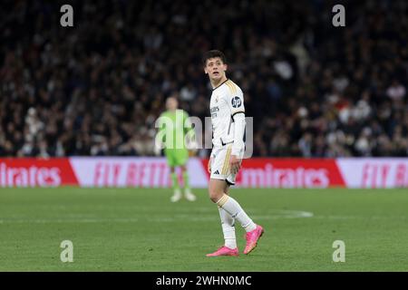 Madrid, Espagne. 10 février 2024. Stade Santiago Bernabeu MADRID, ESPAGNE - 10 FÉVRIER : Arda Guler du Real Madrid lors du match de la Liga 2023/24 entre le Real Madrid et Gérone au stade Santiago Bernabeu. (Photo de Guillermo Martinez) GM (Guillermo Martinez/SPP) crédit : SPP Sport Press photo. /Alamy Live News Banque D'Images