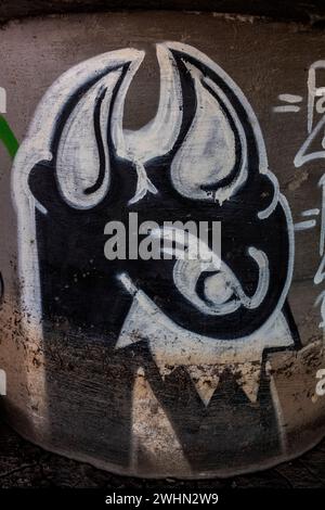 Graffiti (Street art) à Albuquerque, Nouveau-Mexique Banque D'Images