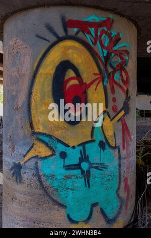 Graffiti (Street art) à Albuquerque, Nouveau-Mexique Banque D'Images