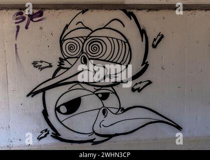 Graffiti (Street art) à Albuquerque, Nouveau-Mexique Banque D'Images