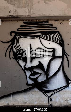 Graffiti (Street art) à Albuquerque, Nouveau-Mexique Banque D'Images