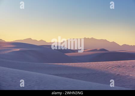 White Sands National Park au Nouveau-Mexique est une réserve naturelle de type parc national à l'extrémité nord du désert de Chihuahua, Mexi Banque D'Images