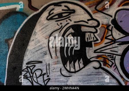 Graffiti (Street art) à Albuquerque, Nouveau-Mexique Banque D'Images
