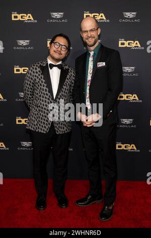 Beverly Hills, États-Unis. 10 février 2024. Les Daniels assistent aux arrivées de la 76e édition annuelle des DGA Awards au Beverly Hilton Hotel à Los Angeles, CA, le 10 février 2024. (Photo de Corine Solberg/SipaUSA) crédit : Sipa USA/Alamy Live News Banque D'Images