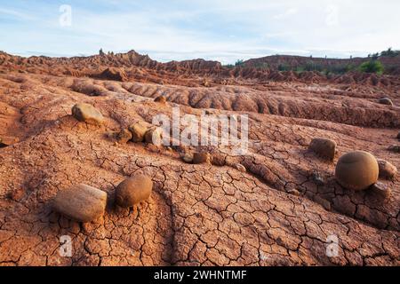 Formations rocheuses bizarres dans le désert de Tatacoa, Colombie Banque D'Images