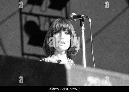 Kiki Dee, chanteuse pop soul britannique, en préformation au concert du Queen Hyde Park 18/9/1976 Banque D'Images