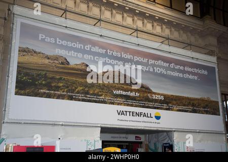 Bordeaux , France - 02 10 2024 : Vattenfall Compagnie suédoise d'électricité détenue par le gouvernement suédois la compagnie suédoise produit de l'électricité dans différents pays i Banque D'Images