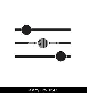 Illustration vectorielle de symbole d'icône de bouton de réglage plat. Illustration de Vecteur