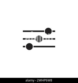 Illustration vectorielle de symbole d'icône de bouton de réglage plat. Illustration de Vecteur