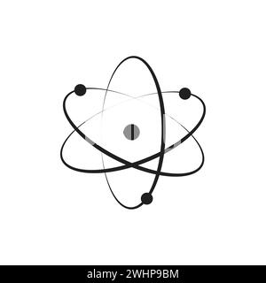 Icône Atom dans un design plat tendance. Illustration de Vecteur