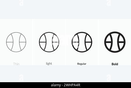 Icône de terrain de basket-ball .conception de style mince, légère régulière et audacieuse isolée sur fond blanc Illustration de Vecteur