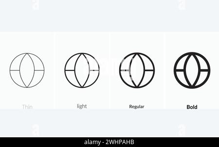 Icône de terrain de basket-ball .conception de style mince, légère régulière et audacieuse isolée sur fond blanc Illustration de Vecteur