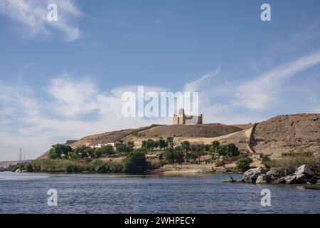 Le mauseoléum de l'Aga Khan, le Nil, Assouan, Egypte Banque D'Images