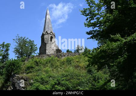 Ruine du château de l'église Gossam, Autriche Banque D'Images