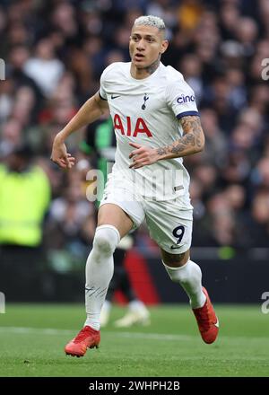 Londres, Royaume-Uni. 10 février 2024. Richarlison de Tottenham Hotspur lors du match de premier League au Tottenham Hotspur Stadium, à Londres. Le crédit photo devrait se lire : Paul Terry/Sportimage crédit : Sportimage Ltd/Alamy Live News Banque D'Images