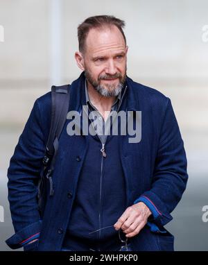 Londres, Royaume-Uni. 11 février 2024. Ralph Fiennes, acteur et producteur de films, à TGHE BBC pour dimanche avec Laura Kuenssberg. Crédit : Karl Black/Alamy Live News Banque D'Images