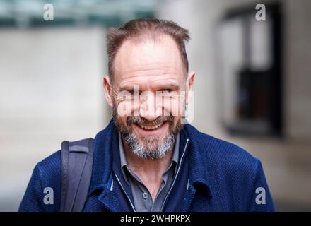 Londres, Royaume-Uni. 11 février 2024. Ralph Fiennes, acteur et producteur de films, à TGHE BBC pour dimanche avec Laura Kuenssberg. Crédit : Karl Black/Alamy Live News Banque D'Images