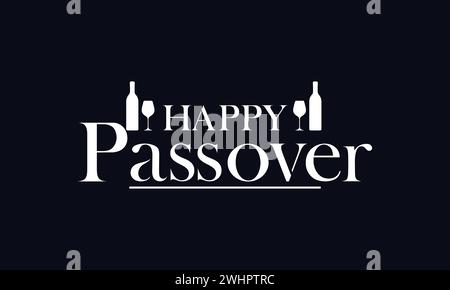 Happy Passover texte illustration Design Illustration de Vecteur