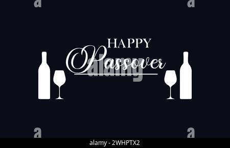 Happy Passover texte illustration Design Illustration de Vecteur