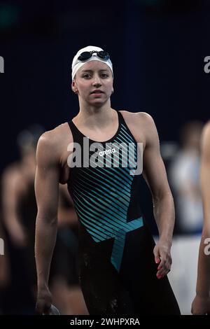 Doha, Qat. 11 février 2024. Kate Douglass de l'action Usain pendant les Championnats du monde de natation Doha 2024 - sport- natation -Doha (Qatar) 11 février 2024 (photo par Gian Mattia D'Alberto/LaPresse) crédit : LaPresse/Alamy Live News Banque D'Images