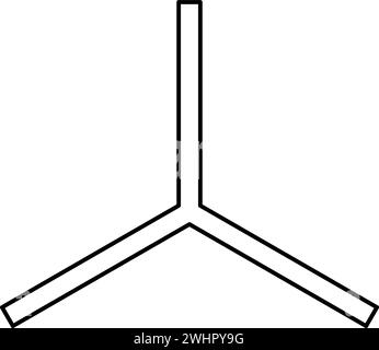 Système de coordonnées de l'axe 3D mesure espace de modélisation XYZ contour tridimensionnel ligne icône couleur noire illustration vectorielle image mince plate Illustration de Vecteur