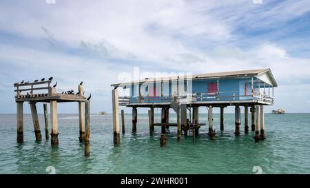 Jimmy Ellenburg House, Stiltsville, Biscayne Bay, Biscayne National Park, Floride Banque D'Images