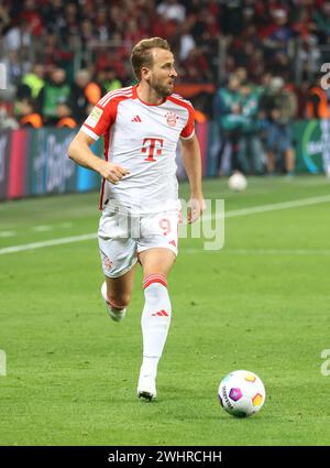 Leverkusen, Deutschland. 10 février 2024. Harry Kane (Bayern), Leverkusen, Deutschland, 10.02.2024, 1. Bundesliga, 21 ans. Spieltag, Bayer 04 Leverkusen - FC Bayern Muenchen. LA RÉGLEMENTATION DFL INTERDIT TOUTE UTILISATION DE PHOTOGRAPHIES COMME SÉQUENCES D'IMAGES ANDMZZALAMY LIVE NEWS Banque D'Images